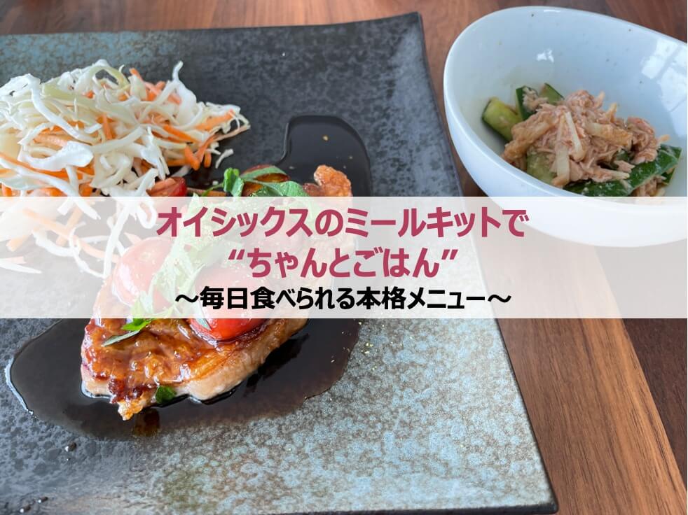 キットオイシックス(Kit Oisix)で"ちゃんとご飯"｜毎日食べられる本格メニュー